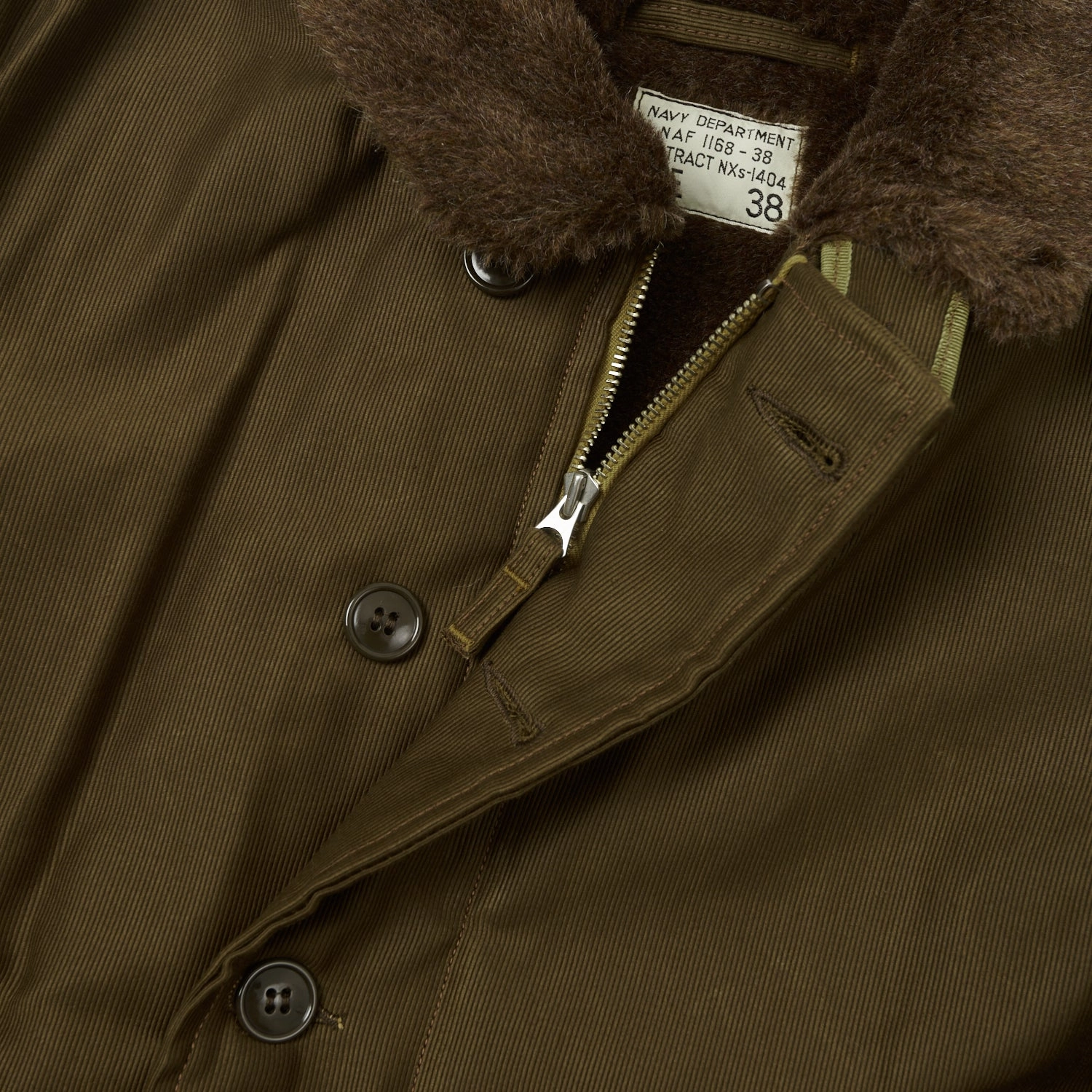 Essential Style Freewheelers & Co Type N-1 Deck Jacket - Dark Red Beige