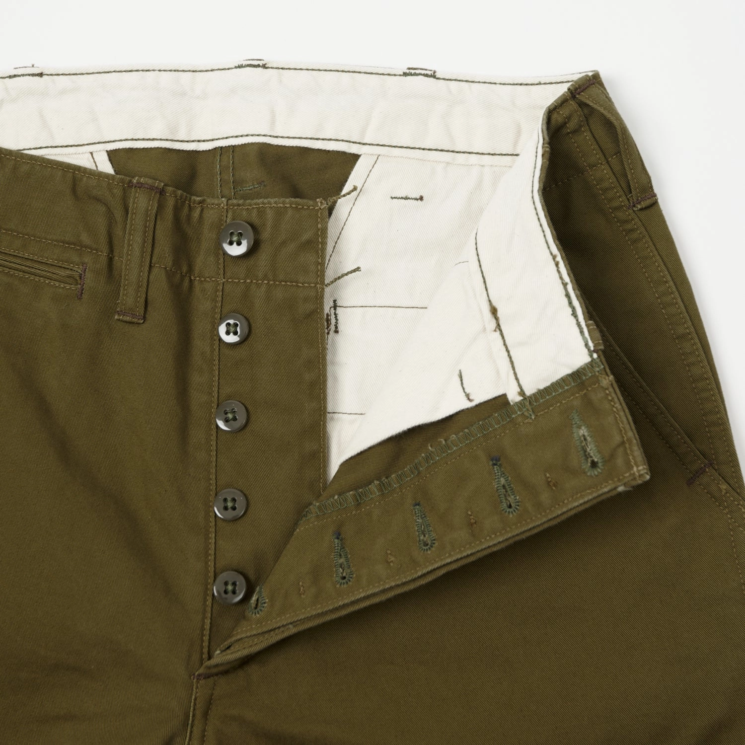 Freewheelers & Co U.S. Army M-1942 Trouser - Olive Recycled Polyester Blend