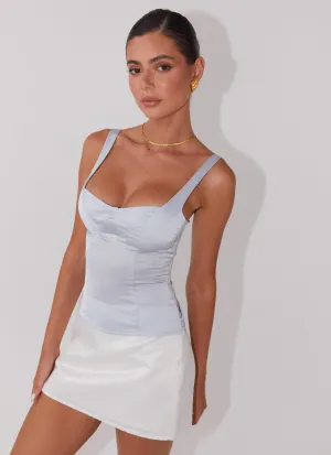 Alissa Bustier Top - Arctic Blue RelaxedSilhouette