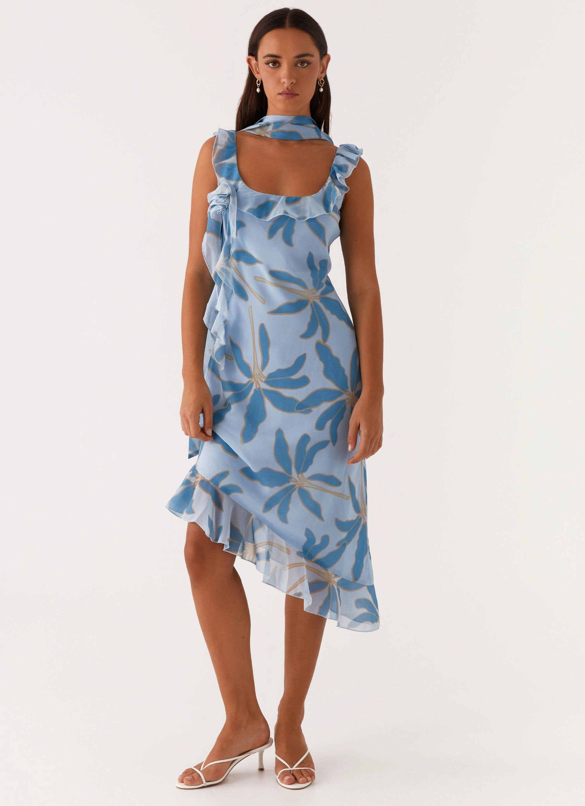 Fariday Midi Dress - Opulent Blue Modern Appearance Chic and Cozy Wear