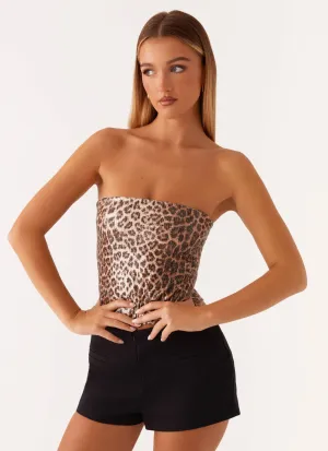 Outdoor Apparel Feeling Fierce Sequin Tube Top - Leopard Sequin