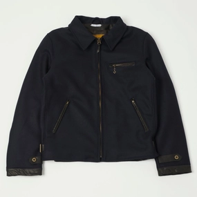 Shangri-La Heritage 'Varenne' Melton Wool Jacket - Navy Blue Versatile Design