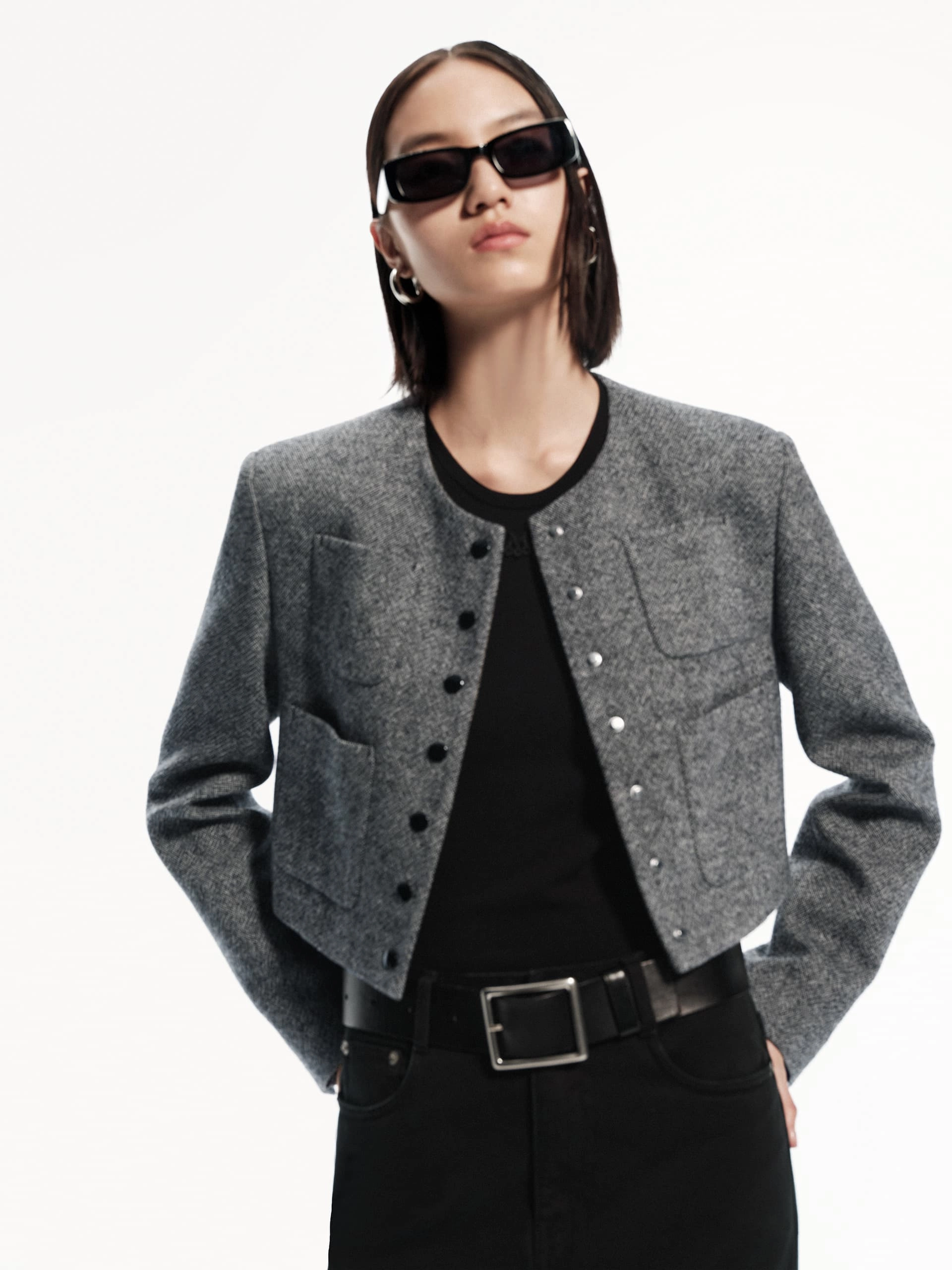 All Season Fit Front Pocket Cropped Jacket