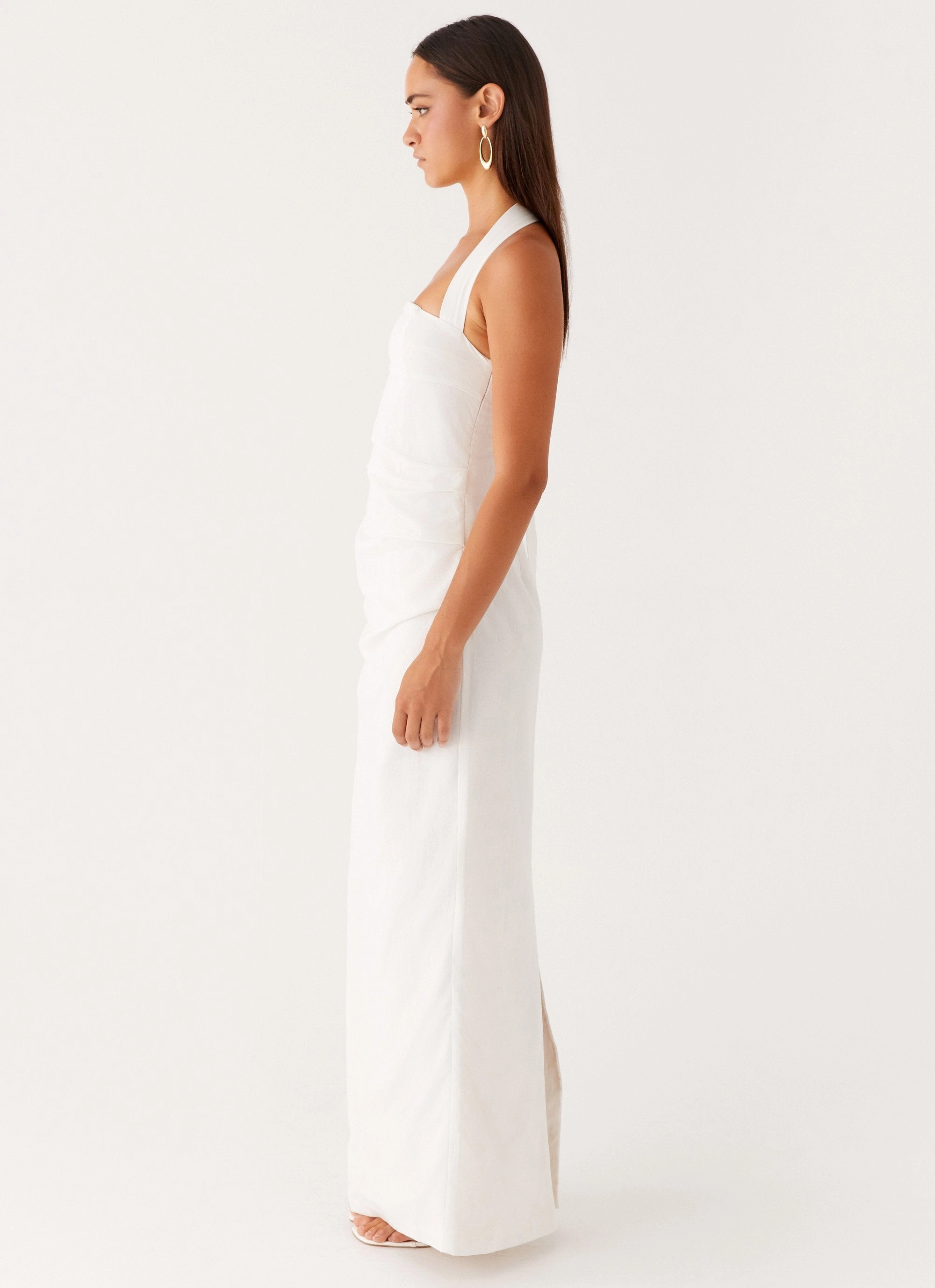 Earth Colors Rumour Has it Maxi Dress - White
