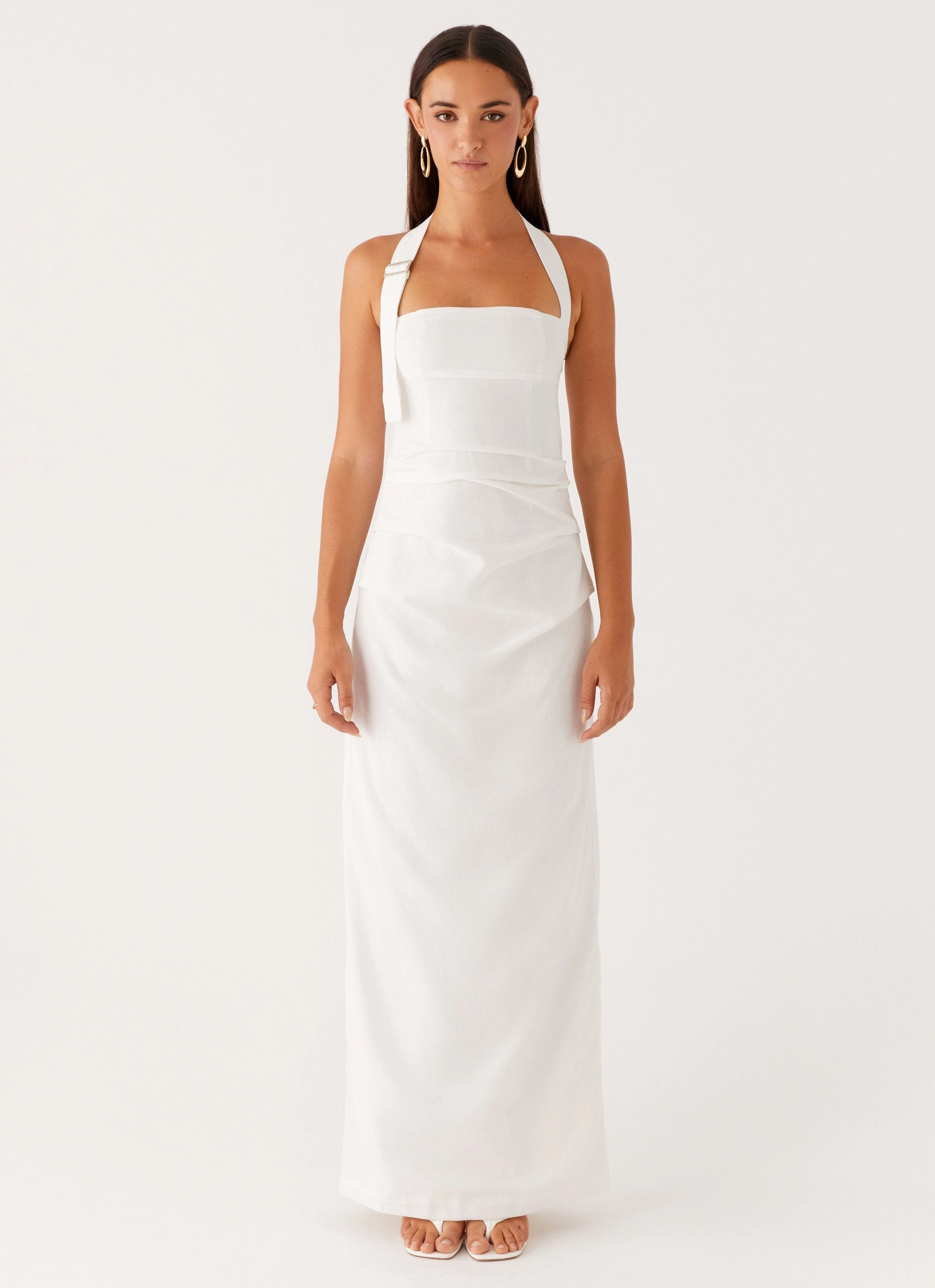 Date Ready soft look Rumour Has it Maxi Dress - White