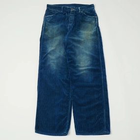 Full Count 1129 Wabash Corduroy Work Pants - Heavy Wash Compact Storage