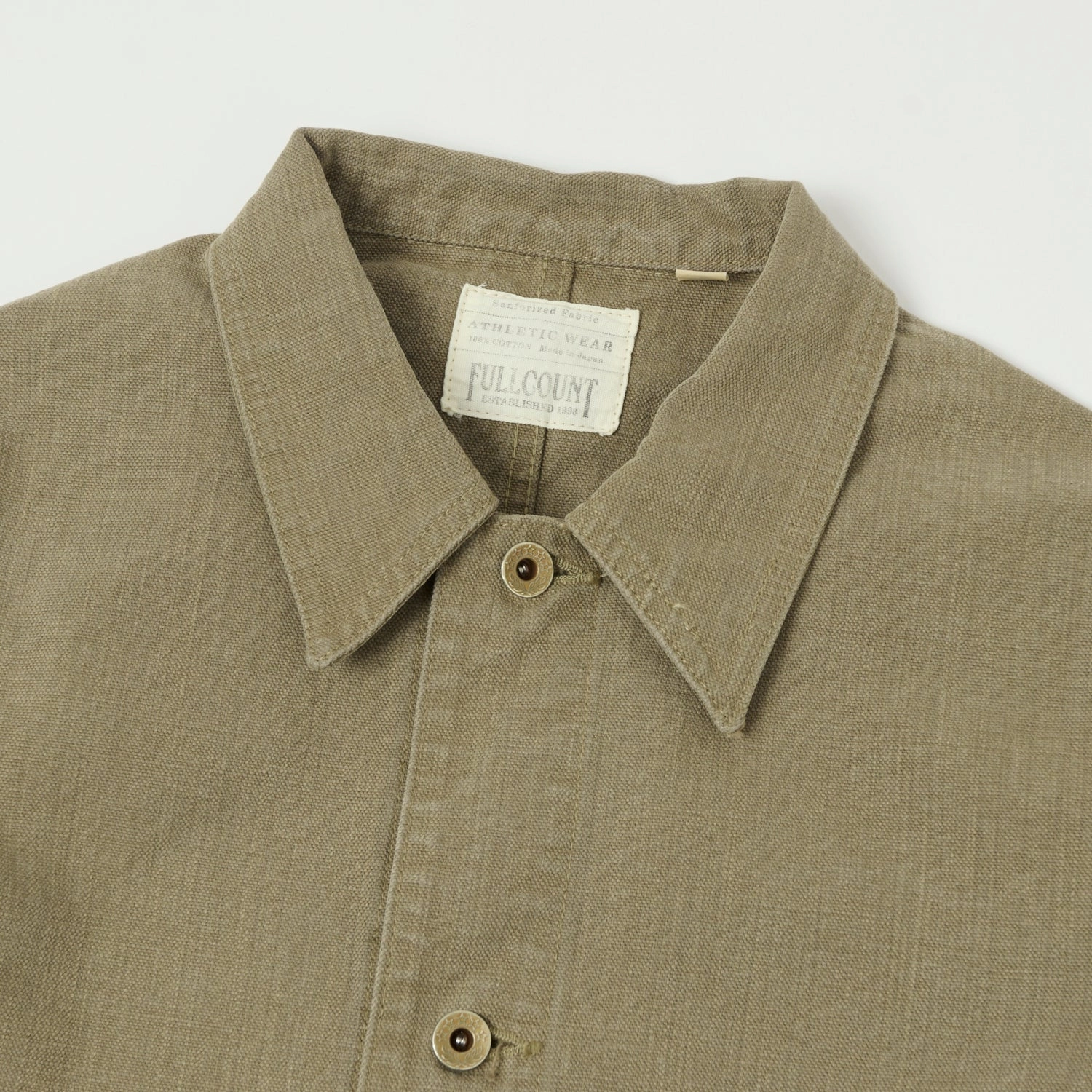 Full Count 2015 Sulfur Dye Heavy Oxford Chore Jacket - Olive Drab Chill Look