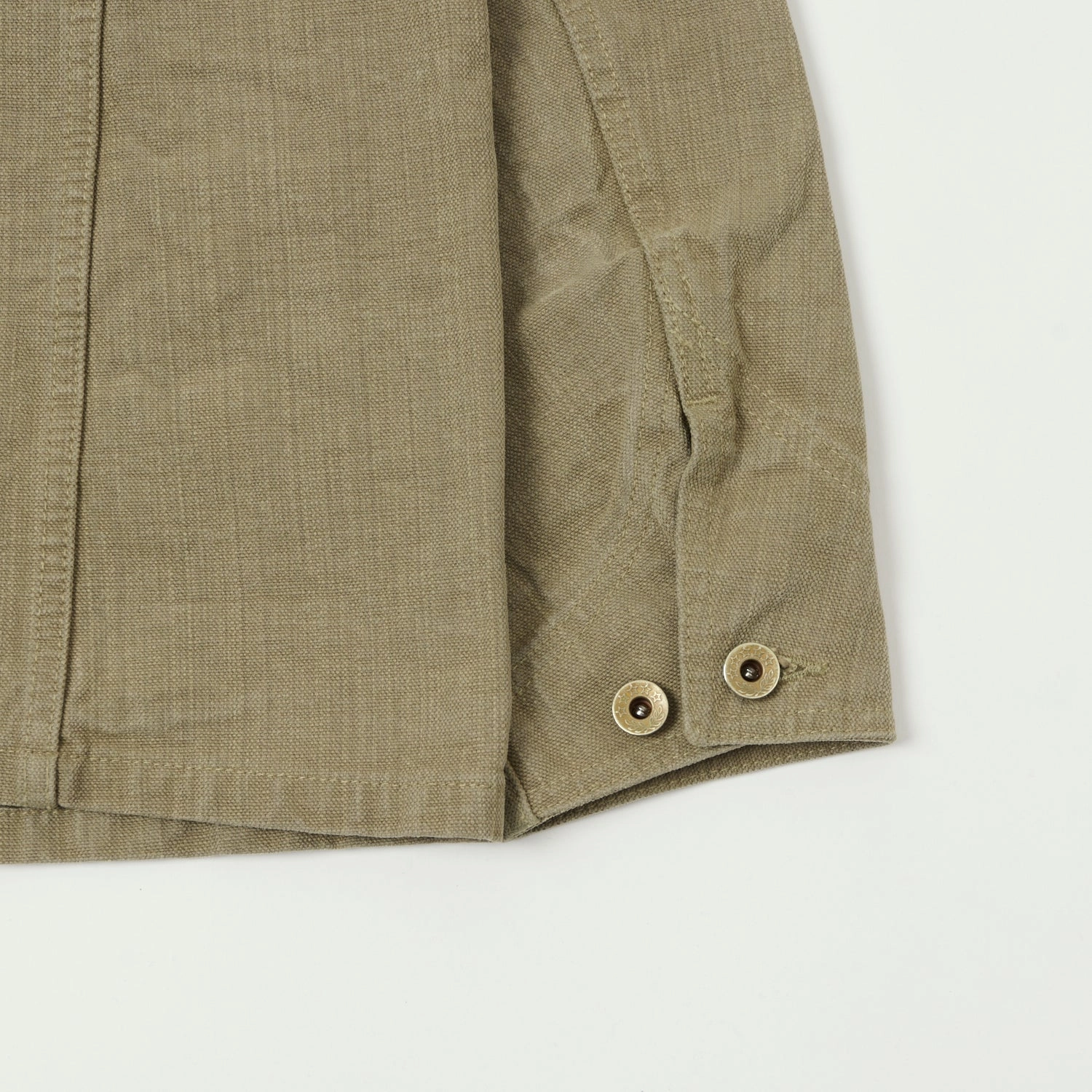 Full Count 2015 Sulfur Dye Heavy Oxford Chore Jacket - Olive Drab Double Layer Protection