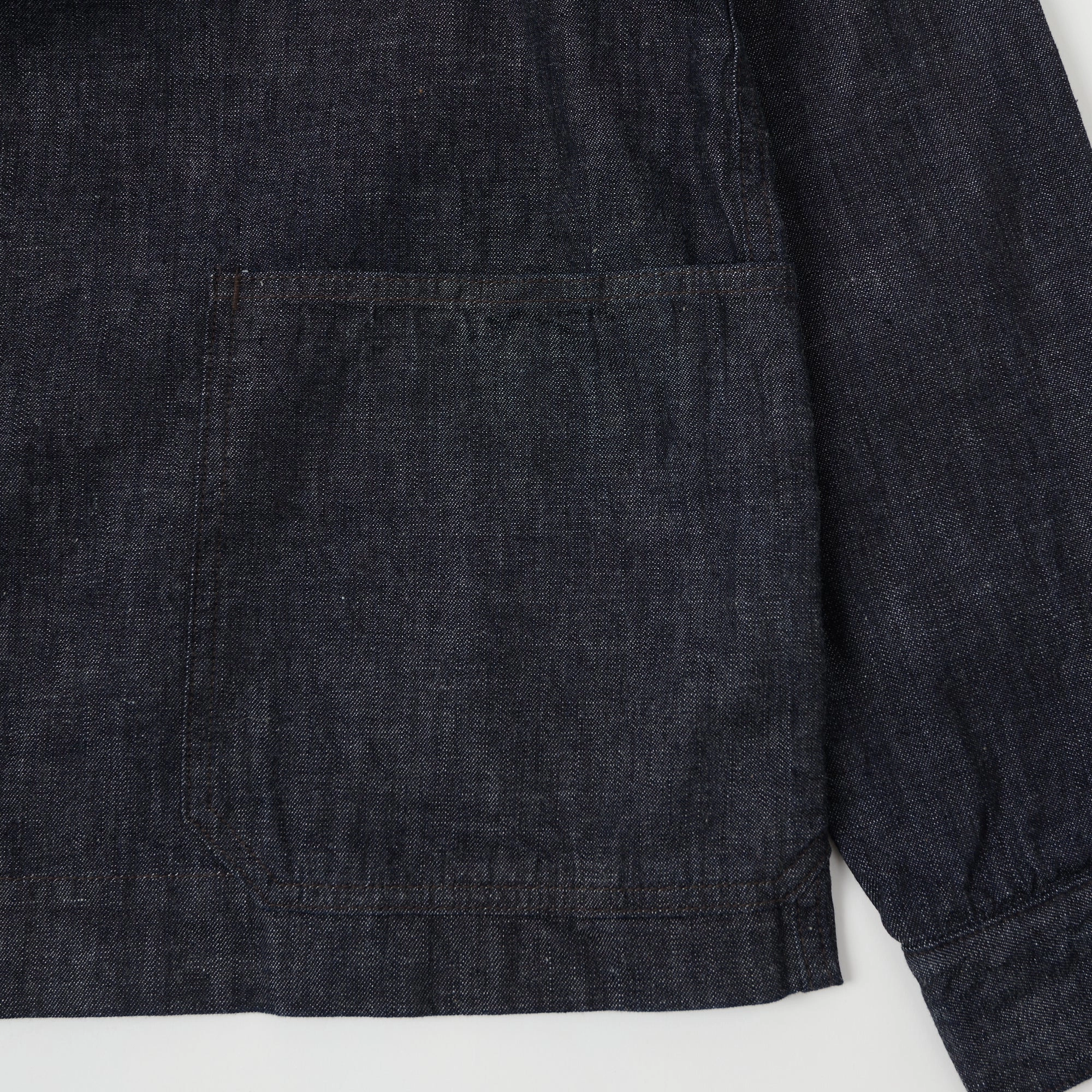 Full Count 2017 U.S. Navy Denim Pullover Jacket - One Wash Articulated Elbows