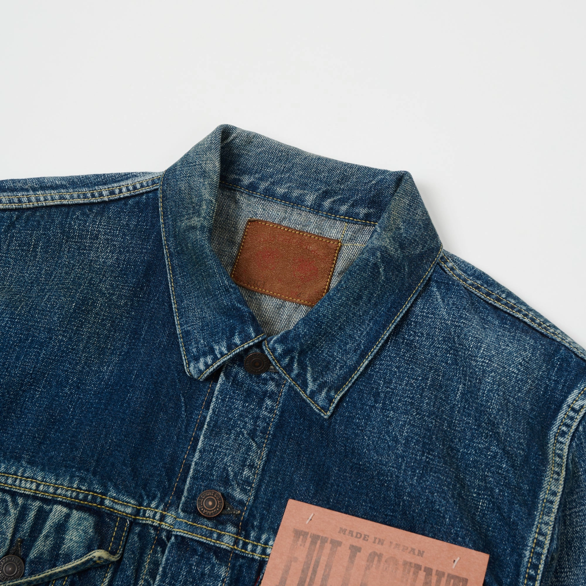 Full Count 2101 13.75oz Type III Denim Jacket - 'More Than Real' Wash FleeceLined