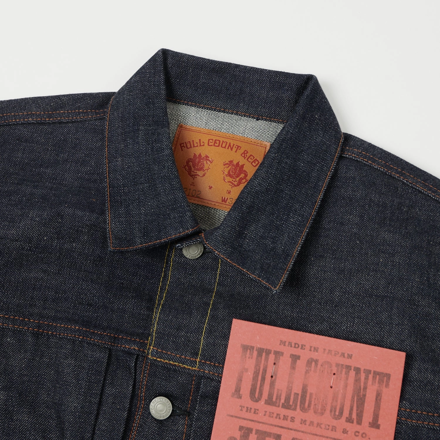 Bonded Seam Construction Full Count 2102 13.75oz Type II Denim Jacket - Raw