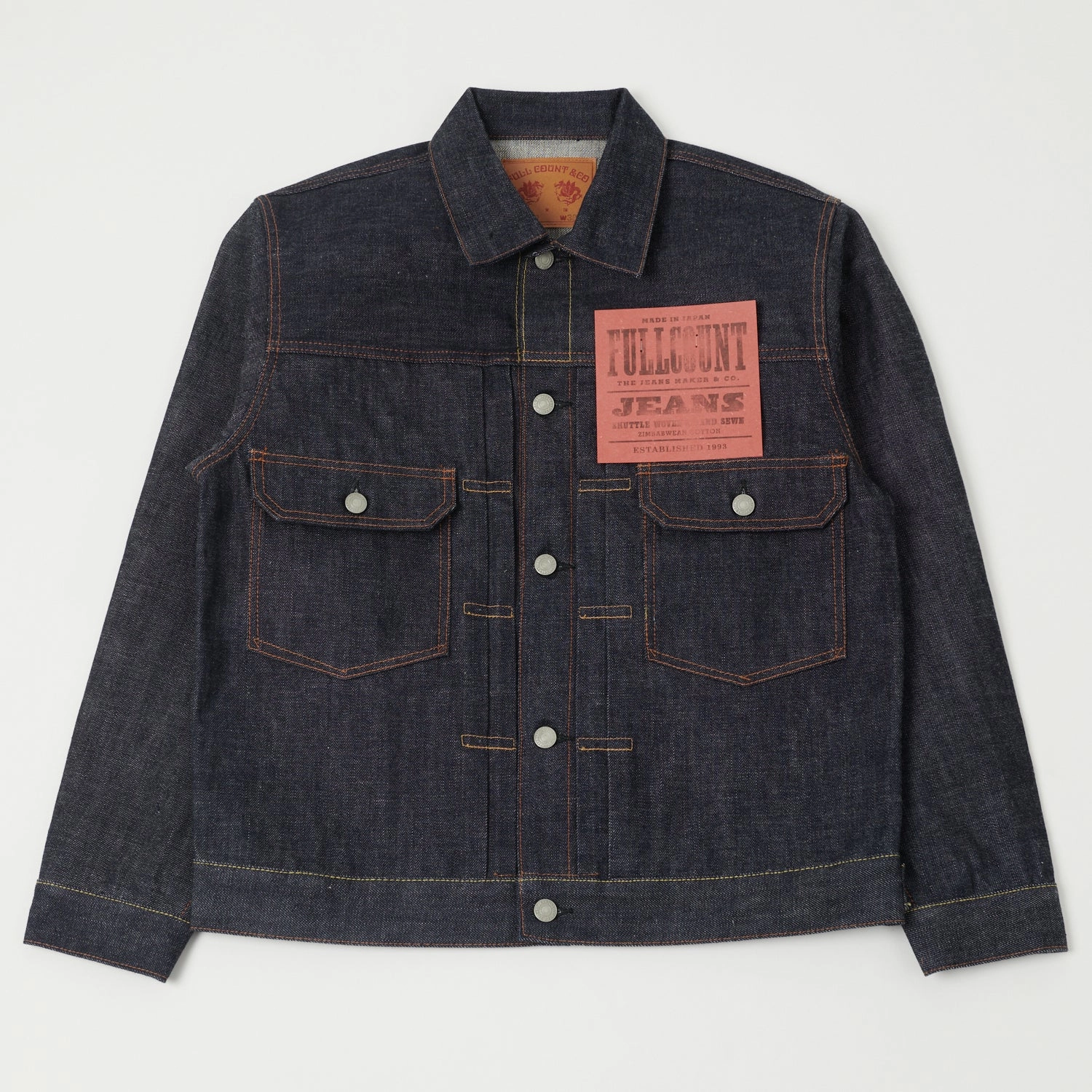 Full Count 2102 13.75oz Type II Denim Jacket - Raw PerimeterStructuralBoning