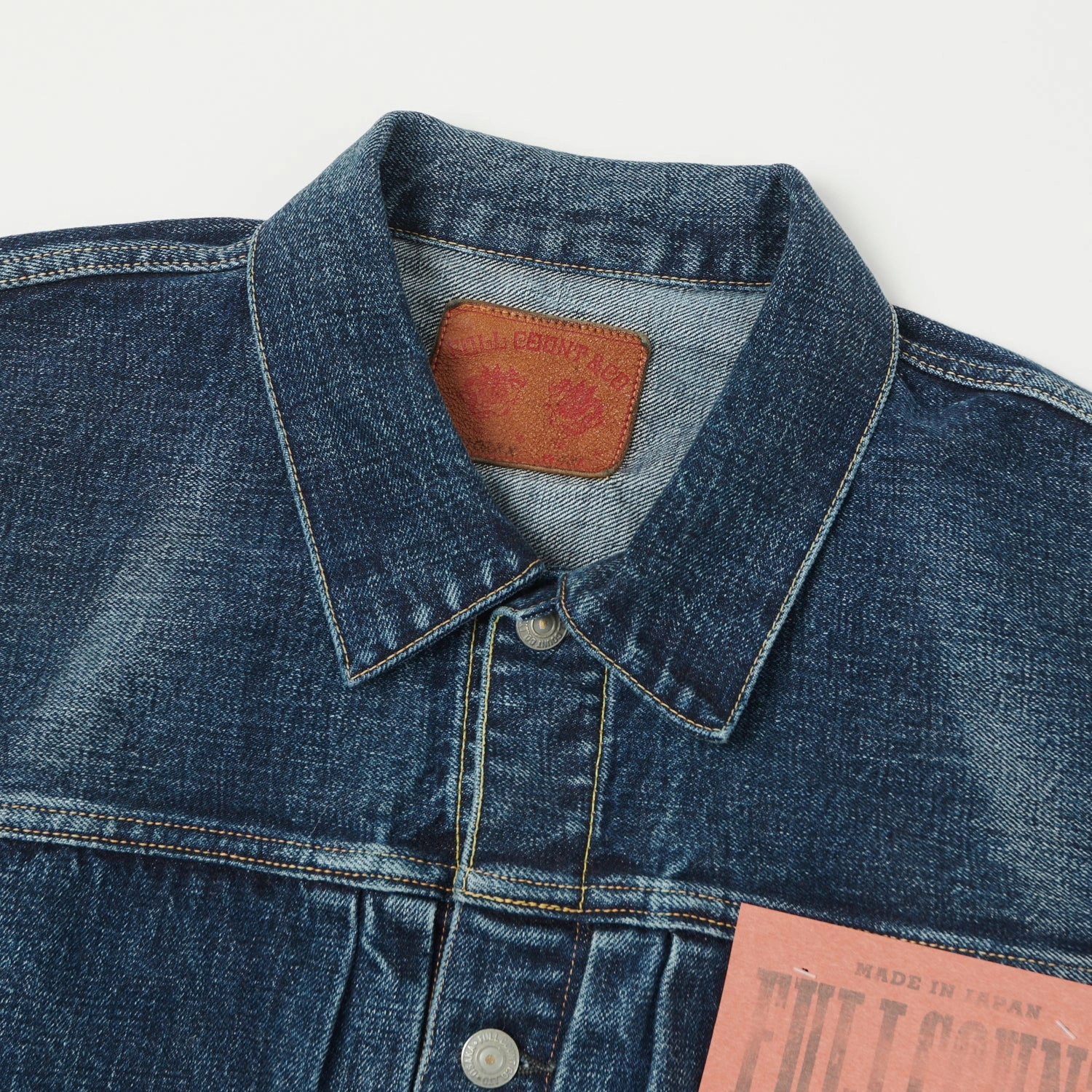 Full Count 2102XX 15.5oz Type II Denim Jacket - 'Fear of the Dark' Wash Nylon Shell Construction snag resistant