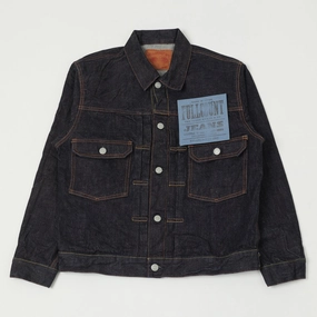 Full Count 2102XX 15.5oz Type II Denim Jacket - One Wash Flexible Articulated Elbows Snap Button