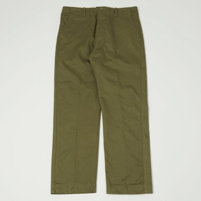 East Harbour Surplus 'Axel 121' Chino Trouser - Green Multi Pocket Design Slim Look