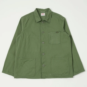 ONI Denim 03501-SVC-LOL Coverall Jacket - Light Olive Expandable Side Gussets Comfort Fit