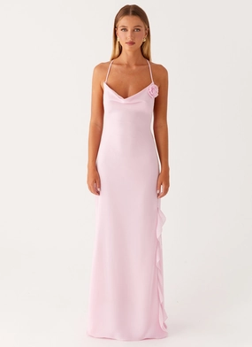 First Class Maxi Dress - Pink Feminine Line