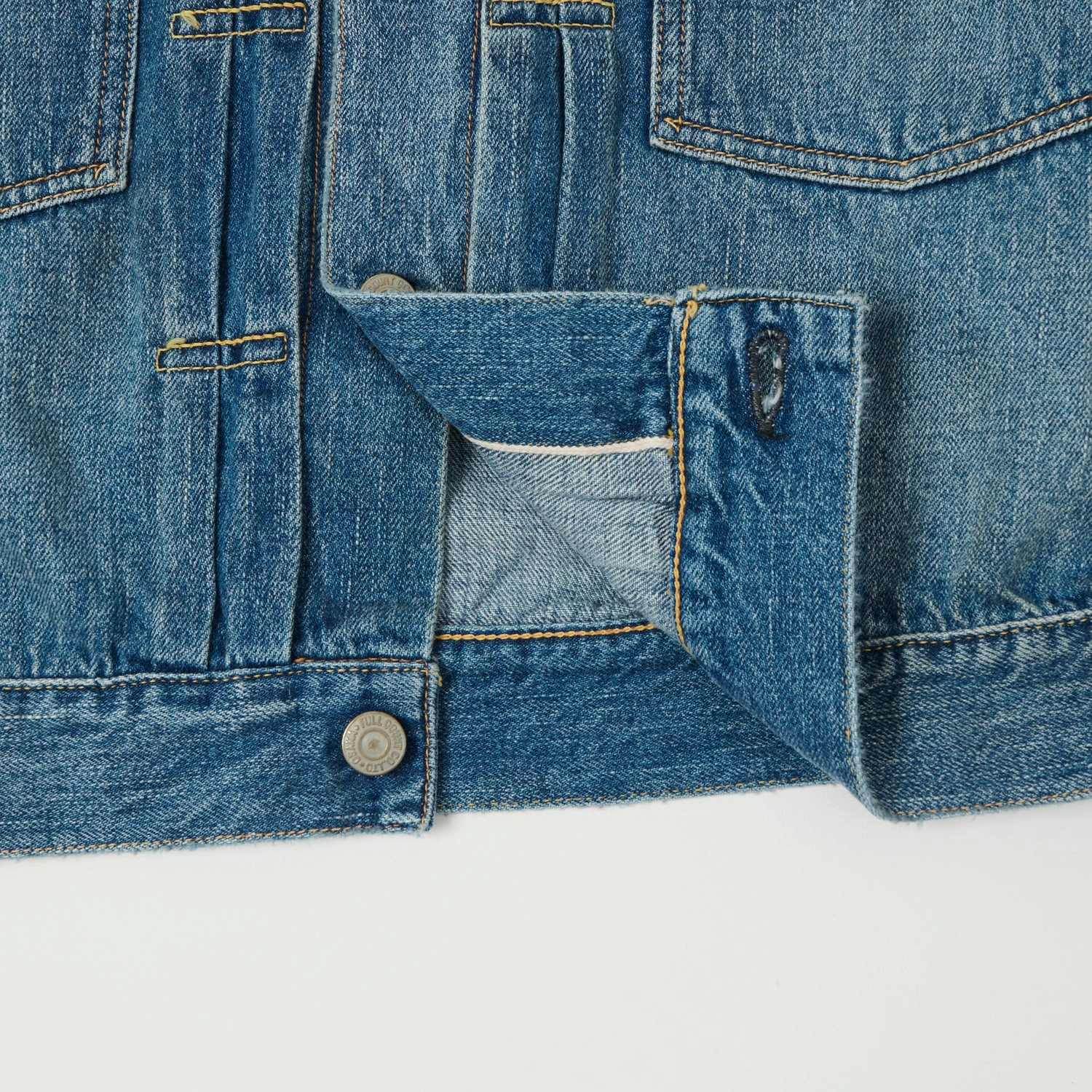 Full Count 2102SS 'Super Smooth' 11.5oz Type II Denim Jacket - 'Dartford' Wash Thermal Lining mesh ventilation
