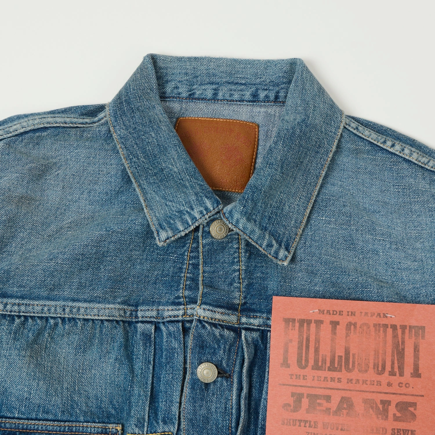 Full Count 2102SS 'Super Smooth' 11.5oz Type II Denim Jacket - 'Dartford' Wash Eco Friendly Material City Chill Style