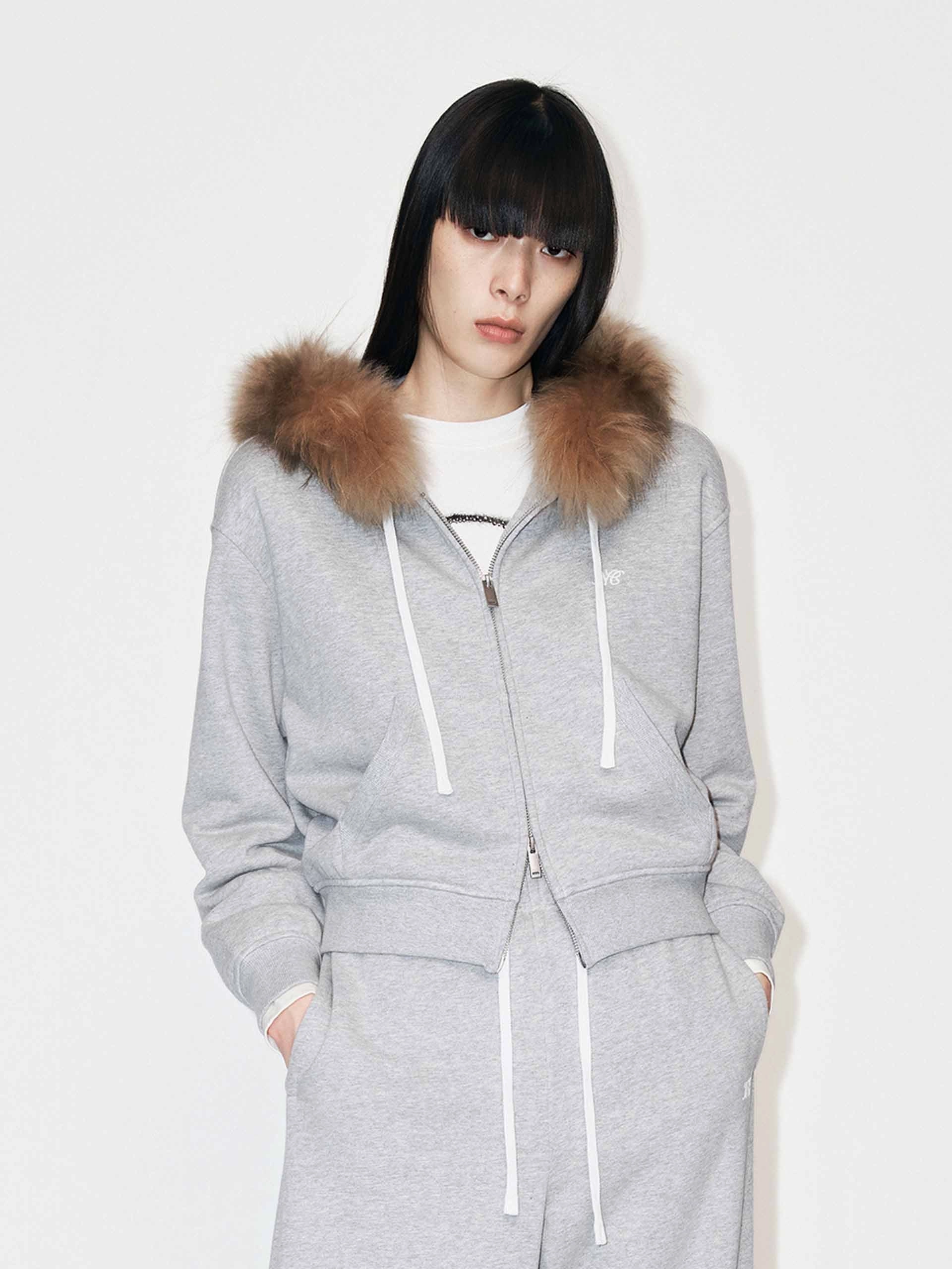 Cheap Nice Fur Collar Hooded Jacket