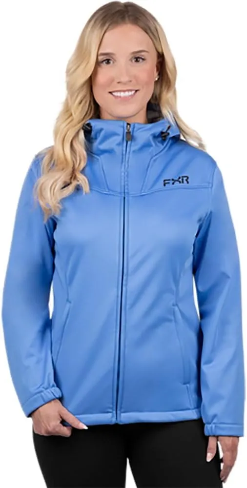 FXR Womens Ridge Softshell Jacket Lightweight HydrX Waterproof Tranquil Blue