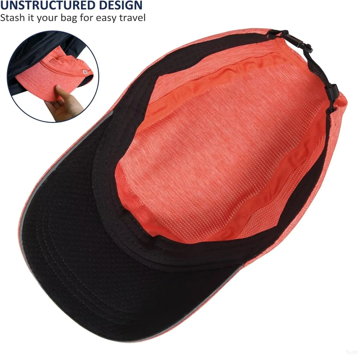 GADIEMKENSD Unstructured Running Hat Quick Dry Reflective Sports Cap Lightweight