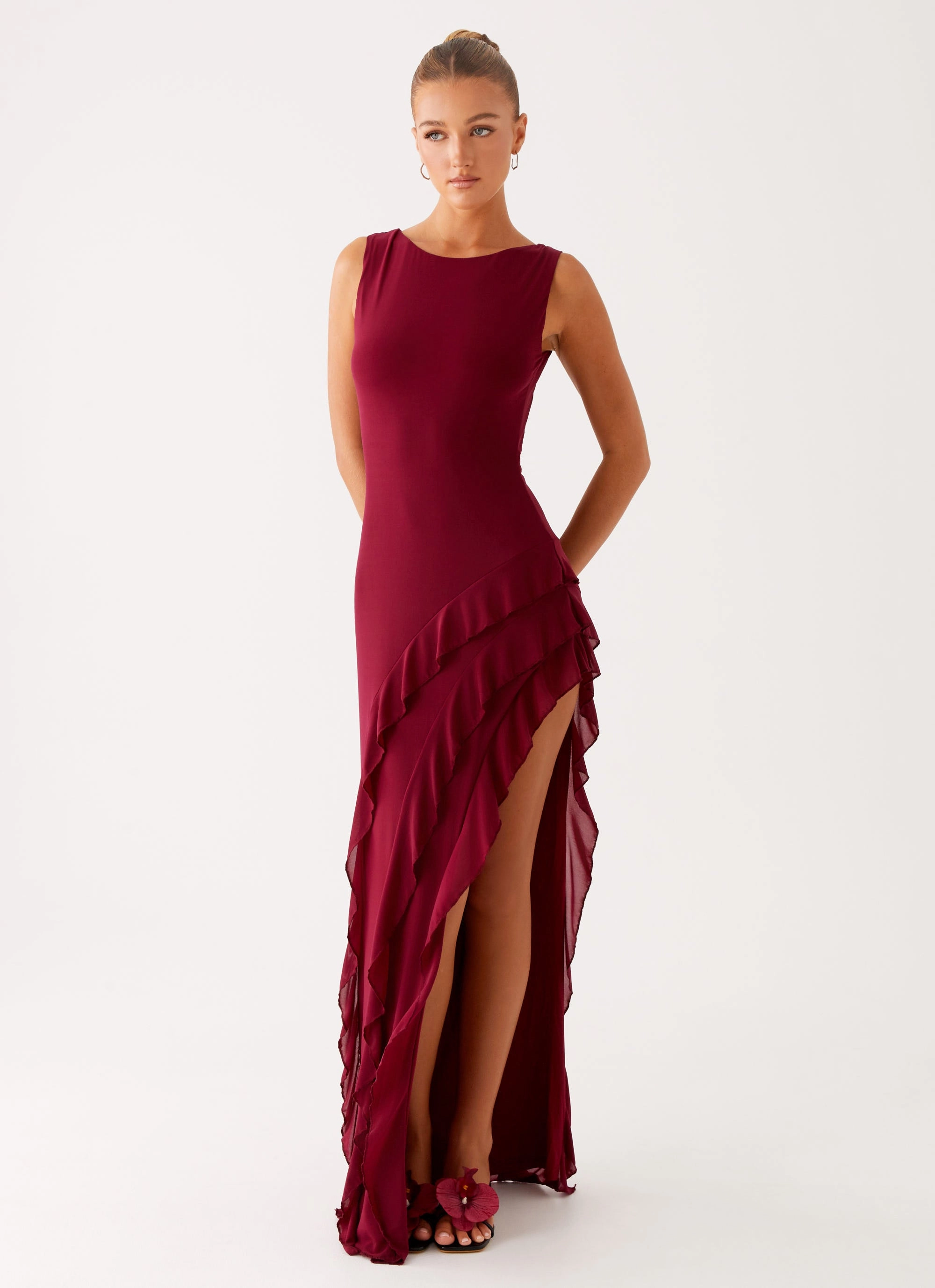 Bold colors Hendrix Maxi Dress - Raspberry Wine
