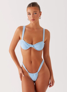 Gala Underwire Bikini Top - Sky Blue UPF Protective Lining Comfortable Swimwear