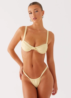 Molded Cups Gala Underwire Bikini Top - Yellow