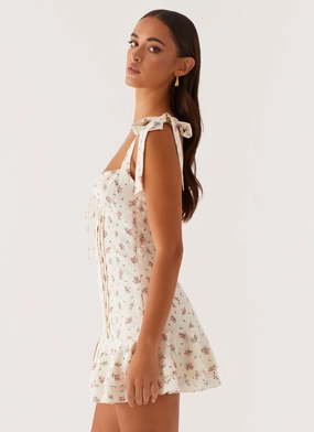 Travel Light Sleek Flex Tova Mini Dress - White Flower