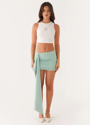 Clean Cut On-The-Go Outfit Adalyn Mini Skirt - Mint
