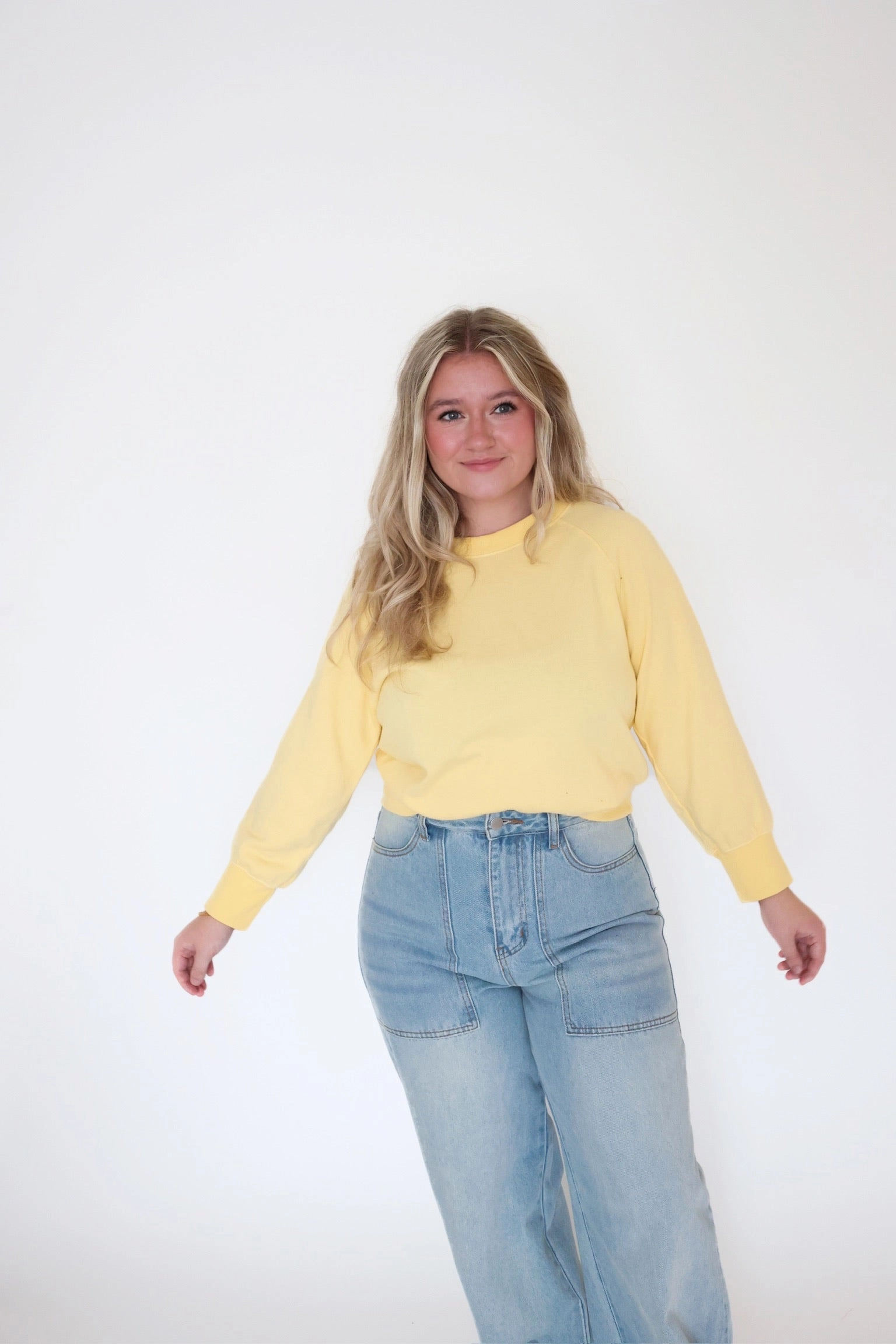 Garment Dye Sweatshirt WaffleWeave