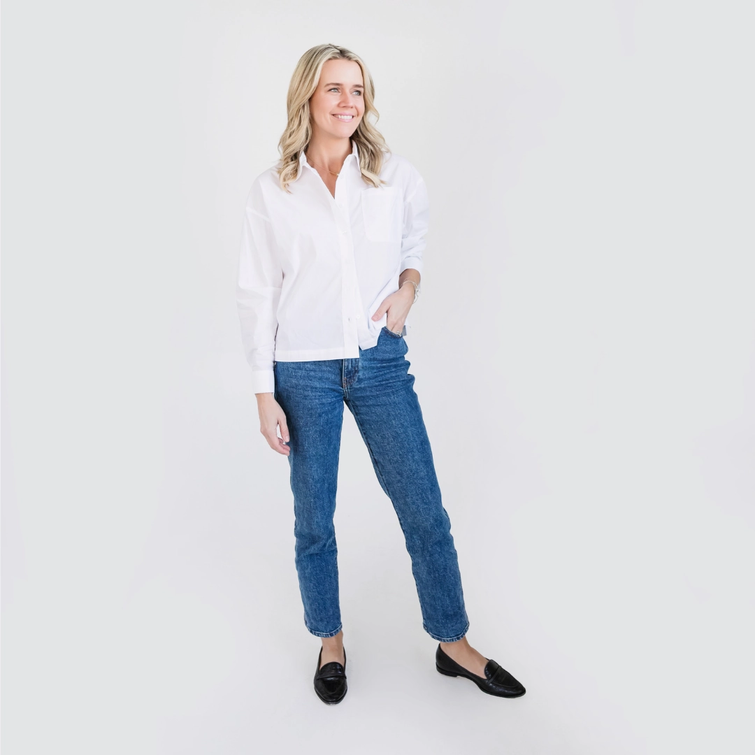 Smart Casual MASON'S DAUGHTER the French Cuff Boyfriend Shirt, White Poplin