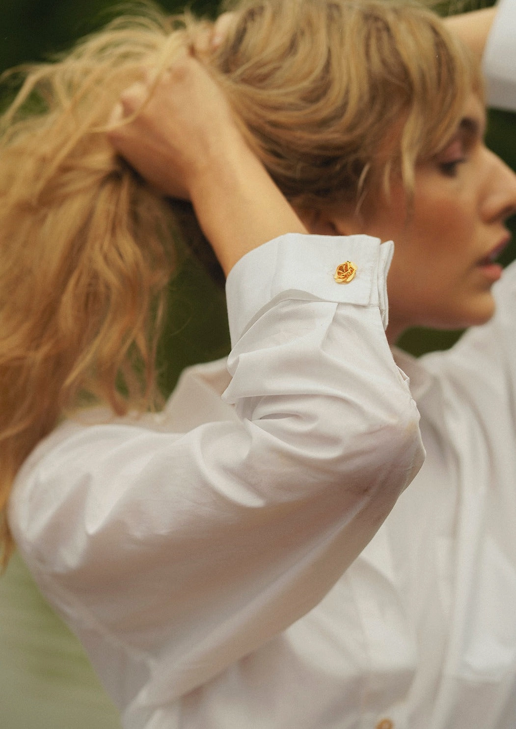 MASON'S DAUGHTER the French Cuff Boyfriend Shirt, White Poplin Layer Comfort