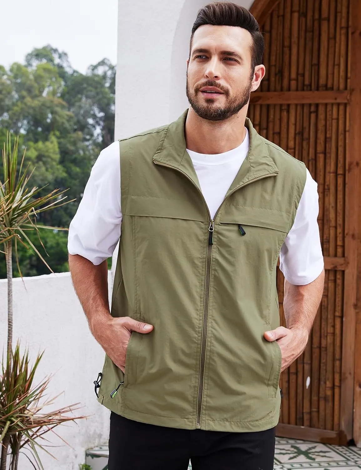 Gihuo Men's Lightweight Quick Dry Outdoor Multi Pockets Fishing Vest