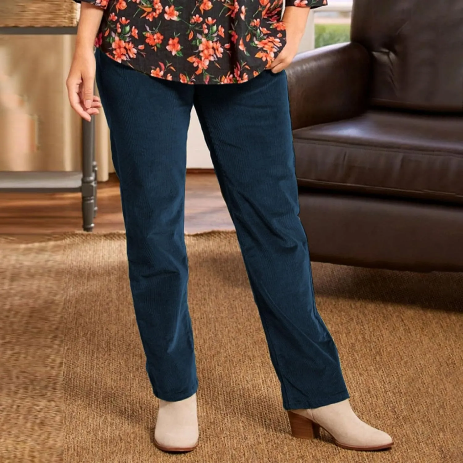 Girl Women Outdoor Pants,Women's Casual Solid Colour Elastic Waist Straight Casual Pants with Pockets Spring&Summer Clothing