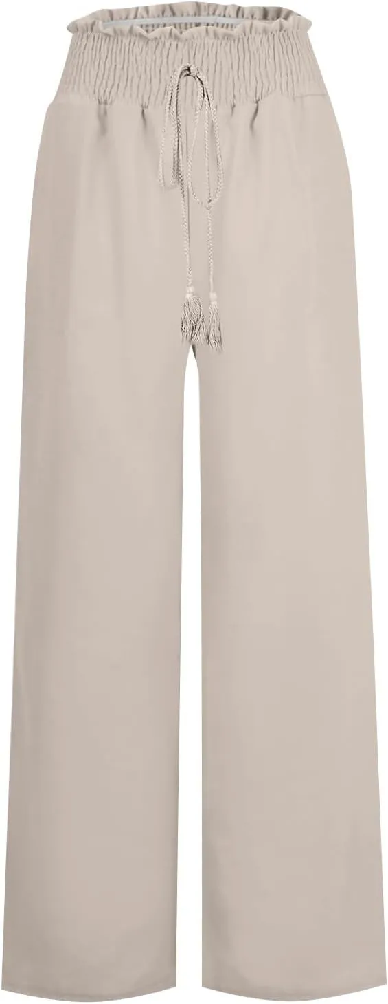 Girl Women Outdoor Pants,Women's High Waisted Wide Leg Sweatpants Casual Yoga Jogger Pants Spring&Summer Clothing
