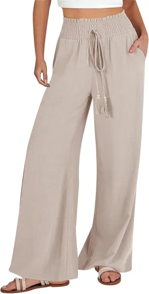 Girl Women Outdoor Pants,Women's High Waisted Wide Leg Sweatpants Casual Yoga Jogger Pants Spring&Summer Clothing