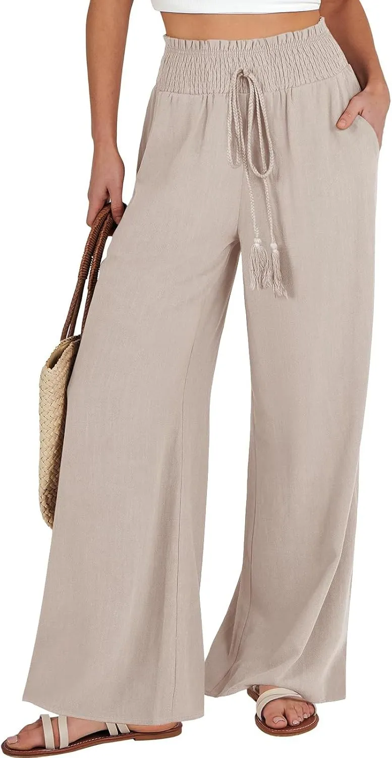 Girl Women Outdoor Pants,Women's High Waisted Wide Leg Sweatpants Casual Yoga Jogger Pants Spring&Summer Clothing