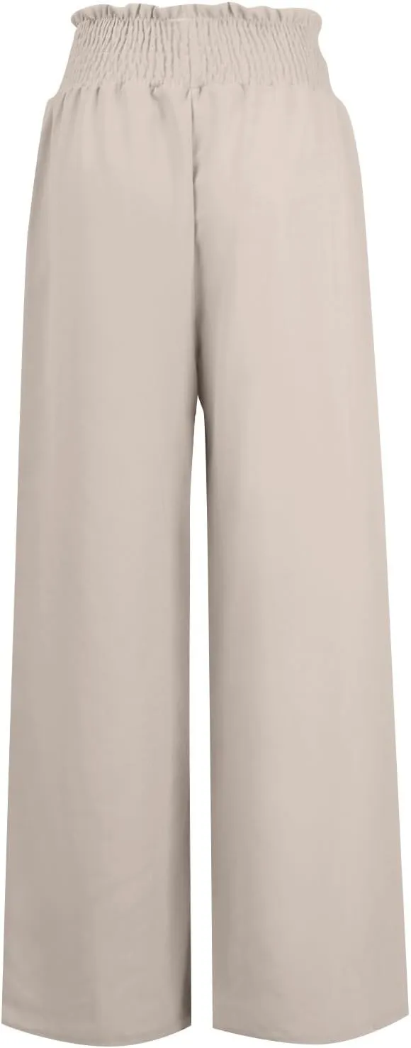 Girl Women Outdoor Pants,Women's High Waisted Wide Leg Sweatpants Casual Yoga Jogger Pants Spring&Summer Clothing