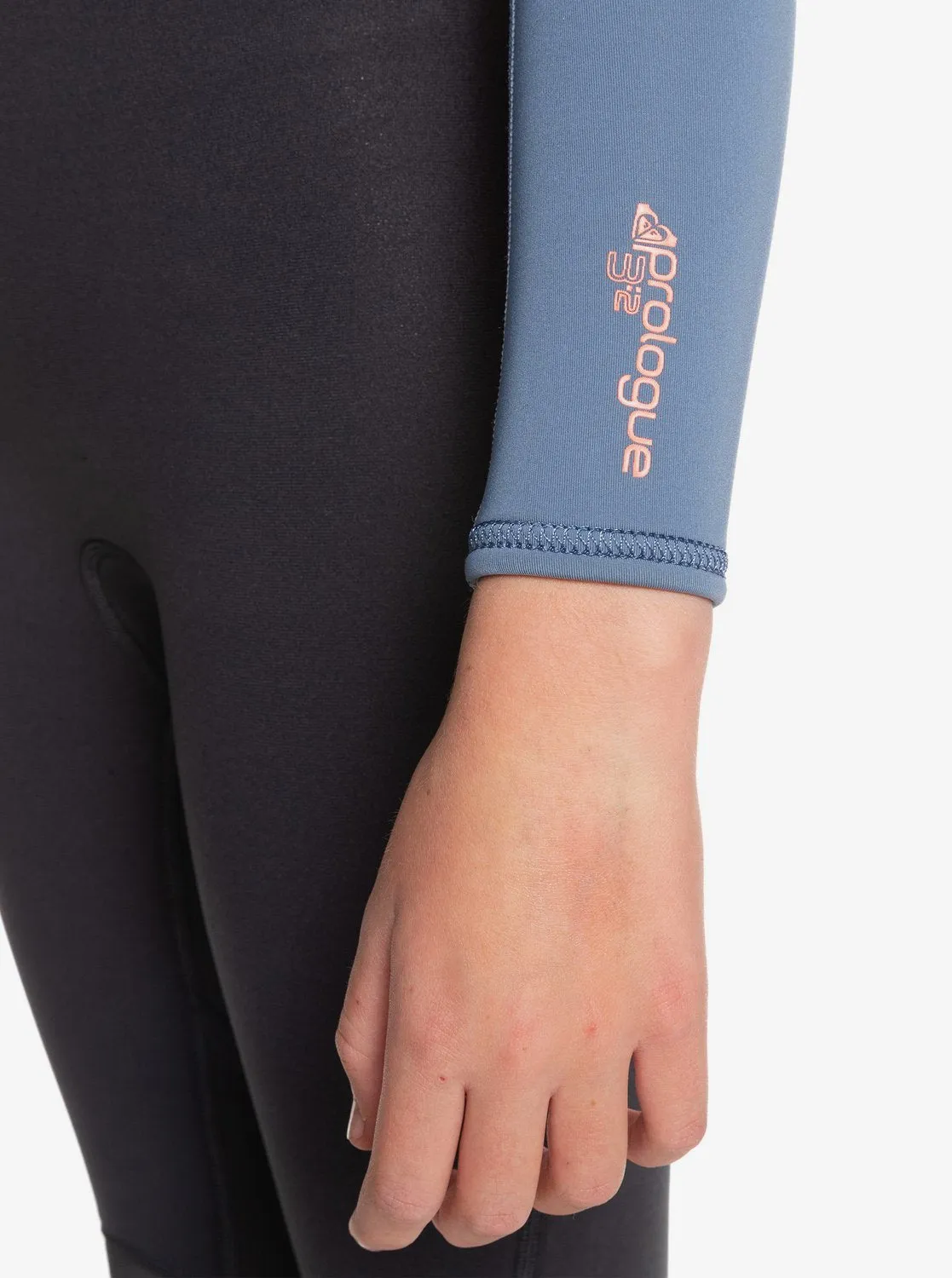Girls 8-16 3/2mm Prologue Back Zip Wetsuit - Cloud Blk/Powderdgrey/Sunglow