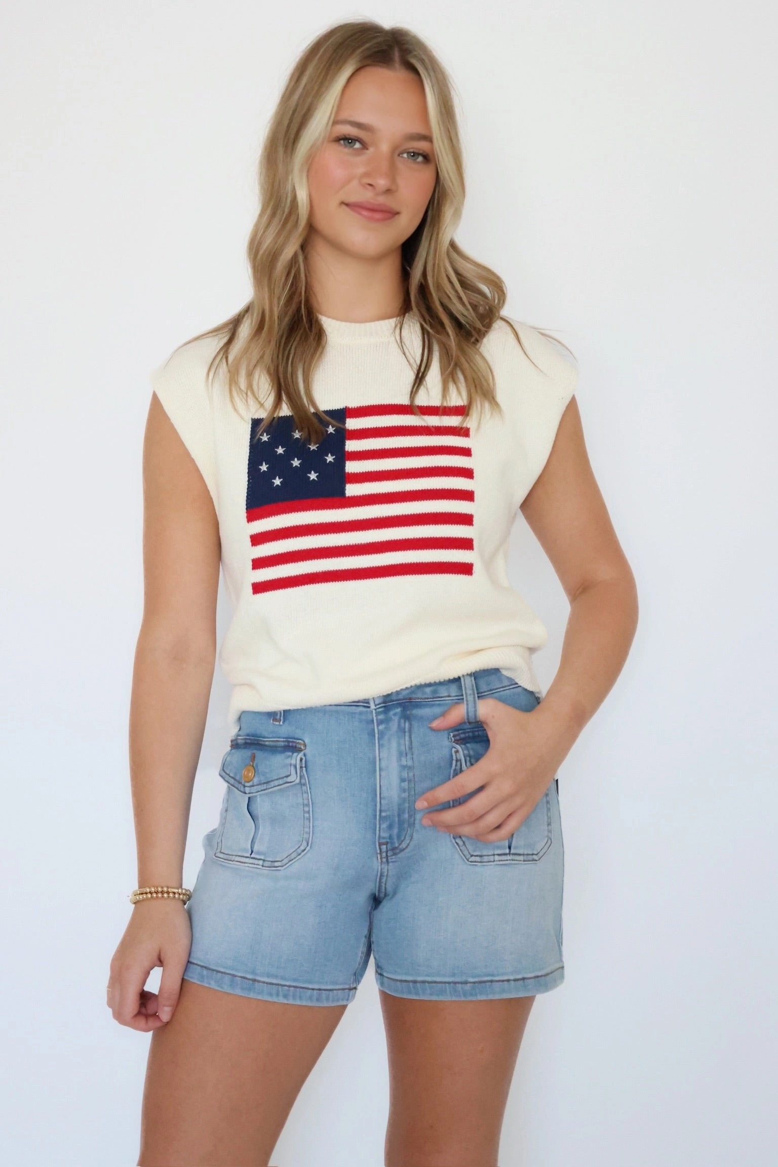 Relaxed Design American Dream Flag Sweater (Final Sale)