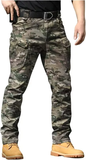 GOFULY Cargo Pants for Men Big and Tall Ripstop Stretch Baggy Pants Special Occasions Trousers Outdoor Pants with Pockets