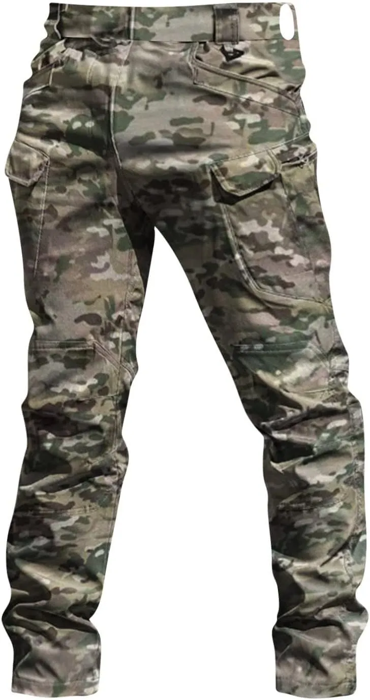 GOFULY Cargo Pants for Men Big and Tall Ripstop Stretch Baggy Pants Special Occasions Trousers Outdoor Pants with Pockets