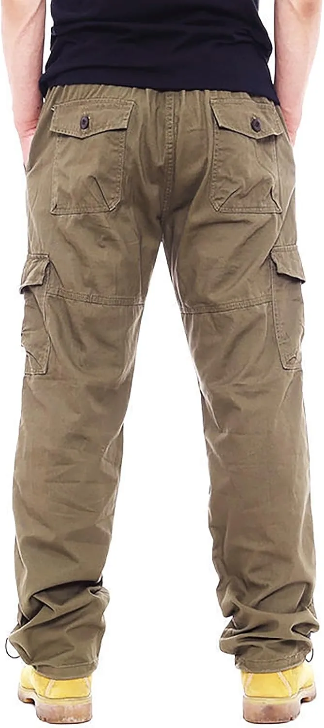 GOFULY Mens Cargo Pants with Pockets Baggy Pants Slim Fit Stretch Special Occasions Sweatpants Baggy Outdoor Pants Casual