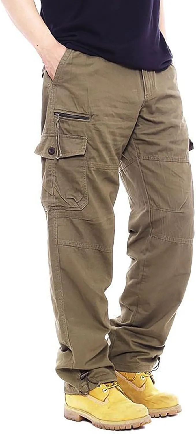 GOFULY Mens Cargo Pants with Pockets Baggy Pants Slim Fit Stretch Special Occasions Sweatpants Baggy Outdoor Pants Casual