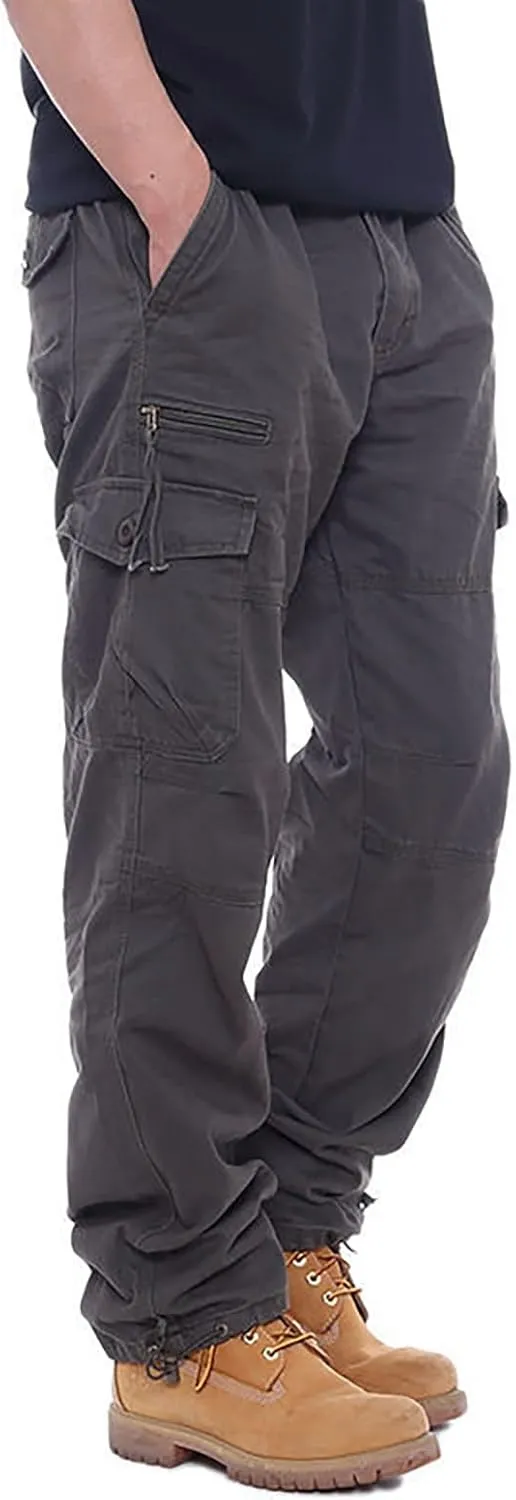GOFULY Mens Cargo Pants with Pockets Baggy Pants Slim Fit Stretch Special Occasions Sweatpants Baggy Outdoor Pants Casual
