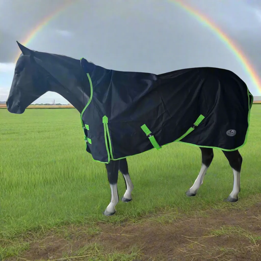GOLIATH MID NECK RAIN SHEET 1200D - NAVY WITH GREEN BINDING