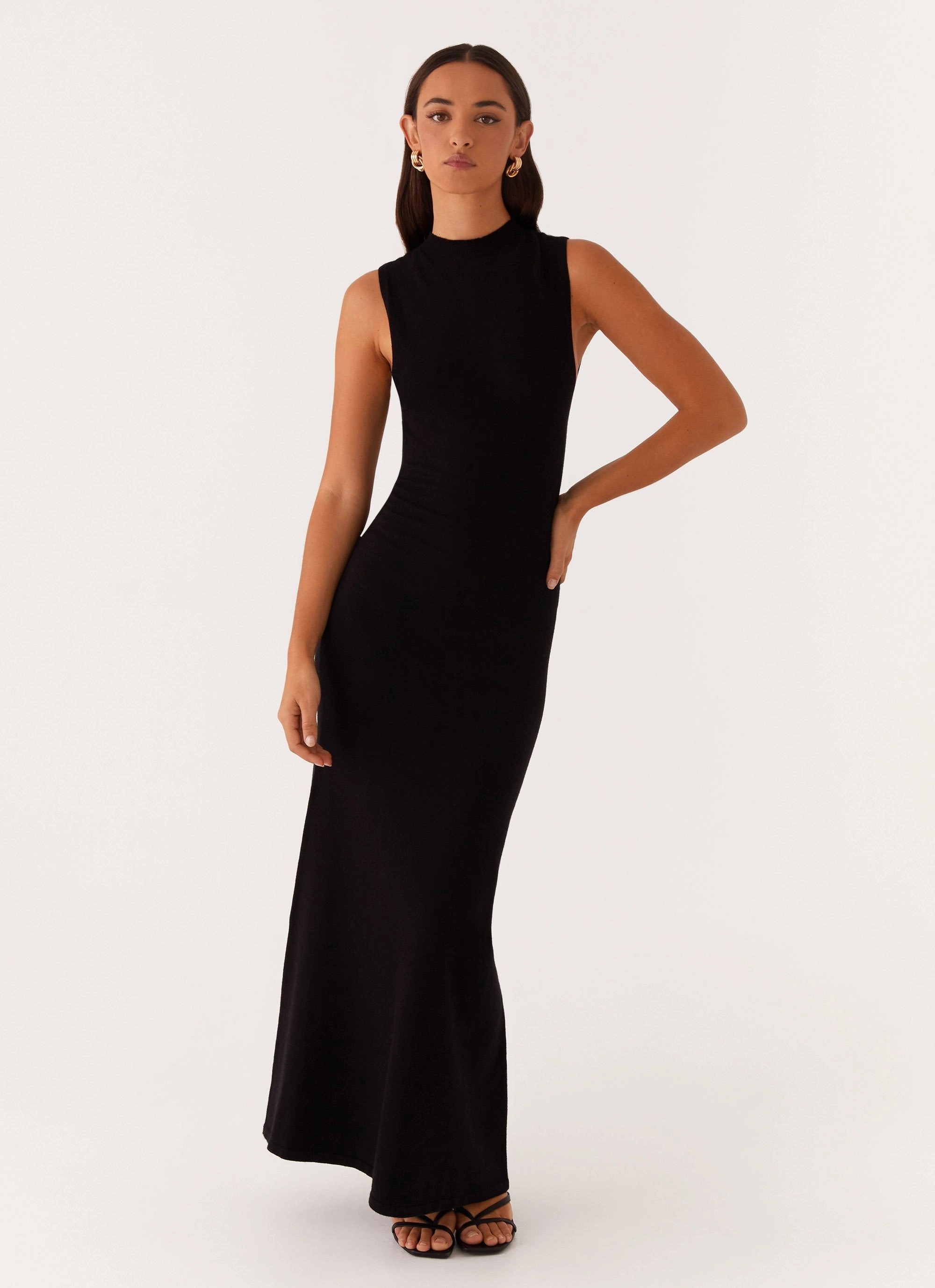 Prove It Knit Maxi Dress - Black Urban Light