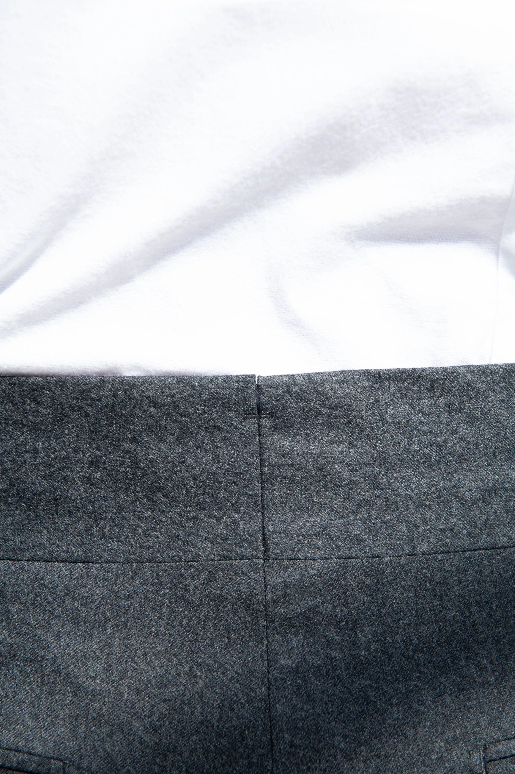 Grey flannel Limited Edition trousers - Made in Italy Minimal Cut